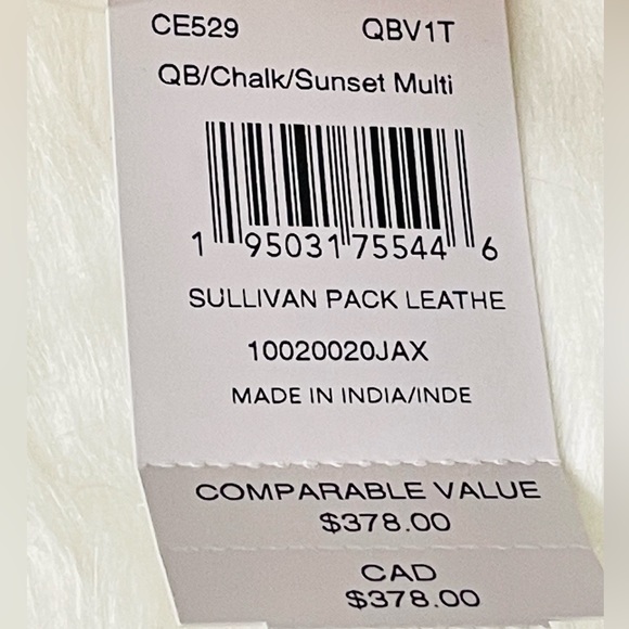 NWT Coach Sling bag Chalk Sullivan Pack with Coach stamp Leather Backpack - Picture 5 of 9